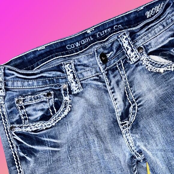 Cowgirl Tuff KoKo Light Wash Bootcut Jeans Size 29x30 #81 - Picture 3 of 6